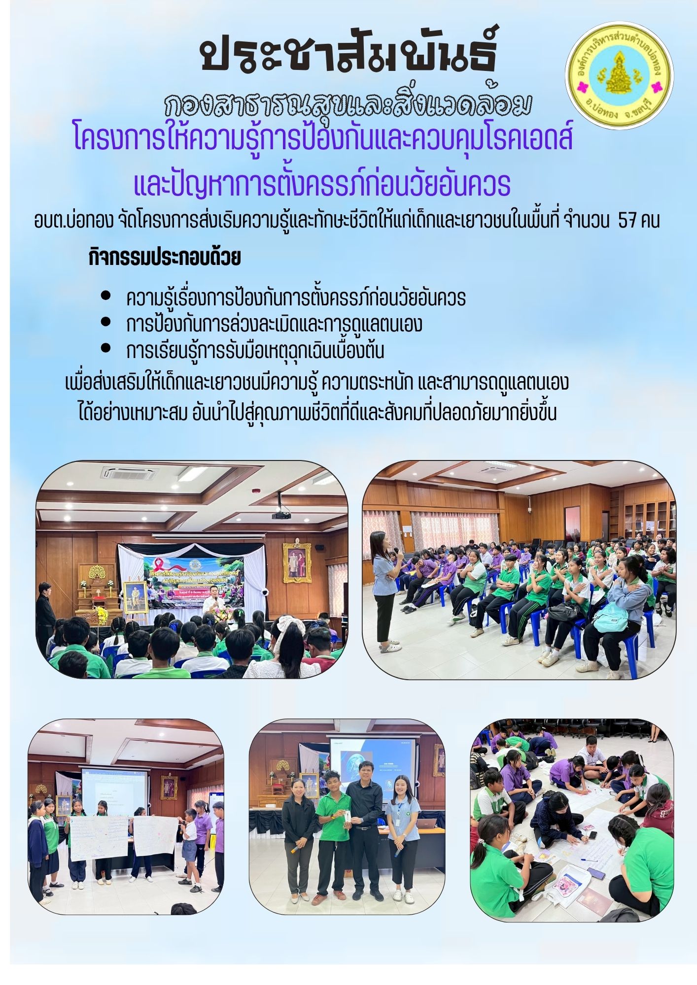กิจกรรมป้องกันการตั้งครรภ์ในวัยรุ่นท้องถิ่น
